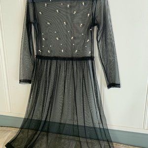 Zara Black Tulle Mesh Dress